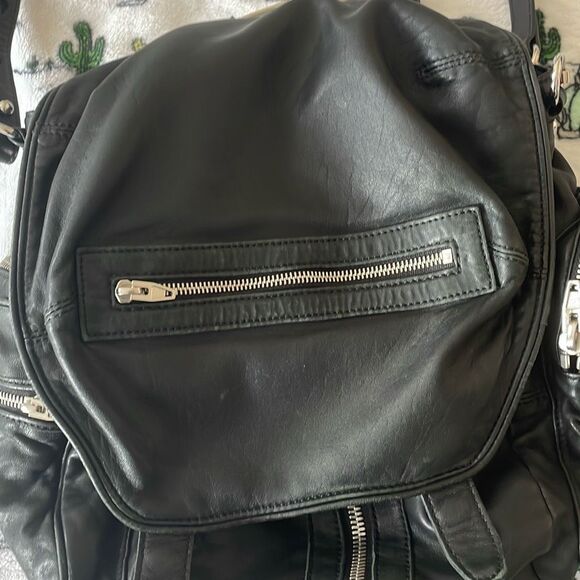 Alexander Wang Lambskin leather Marti Backpack Bag Washed Black Rhodium Hardware - Picture 5 of 17